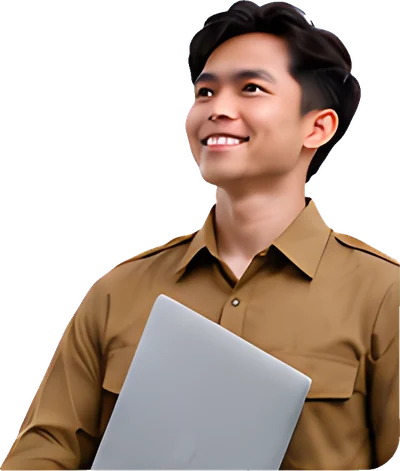 Peserta CPNS membawa laptop